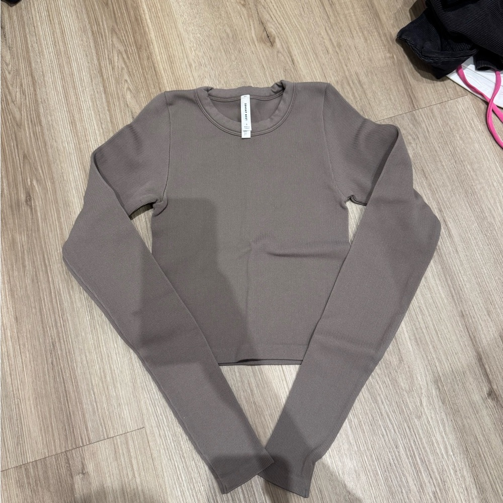 Taupe Long Sleeve Women's Top